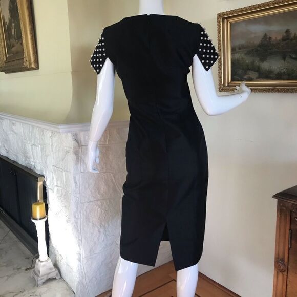 NWT Michael Kors Collection PEARL Silk/ Wool Sheath Cocktail Dress - Picture 4 of 8